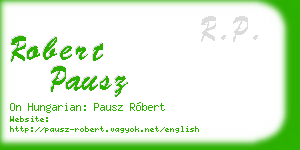 robert pausz business card